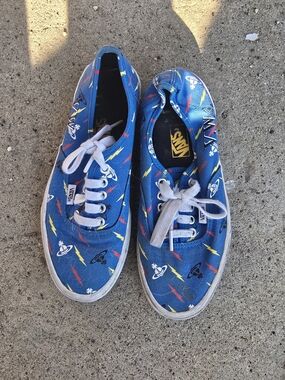 Vans Blue Lightning & Planet Print Sneakers